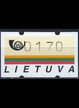 Lietuva, pašto automatų ženklas MiNr A3 MNH**