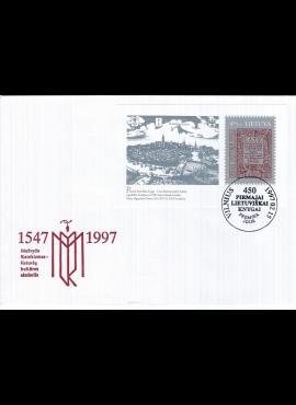 Lietuva, 1997m pirmos dienos vokas su bloku nr. 9 MiNr 631 **