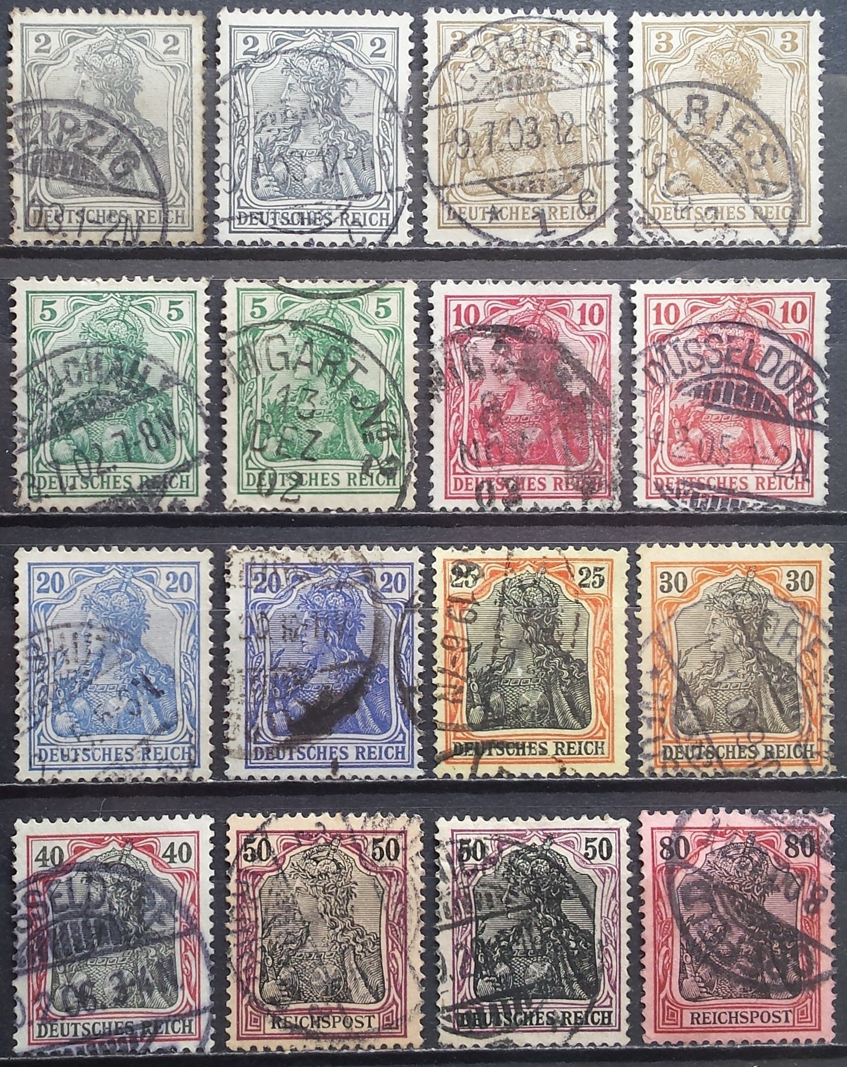 Germanija (II). "DEUTSCHES REICH" (be vandens ženklų)