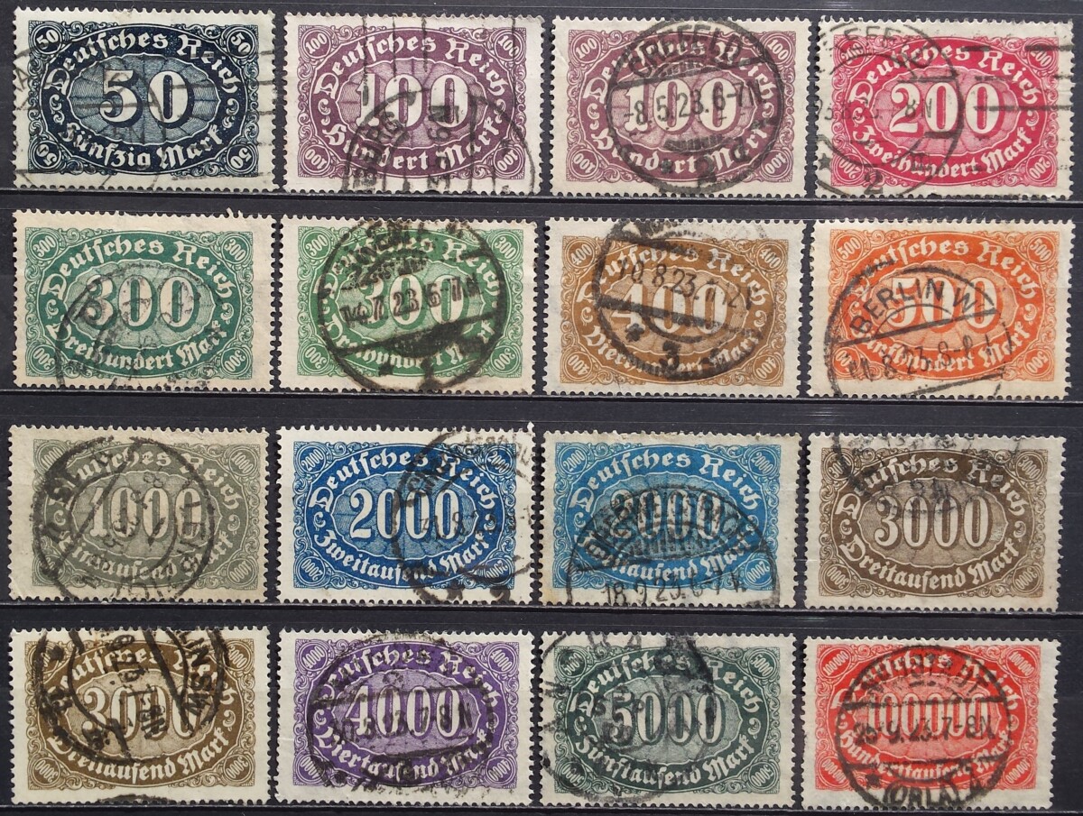 Vokietijos Reichas, pilna serija, MiNr 246-257 Used (O)