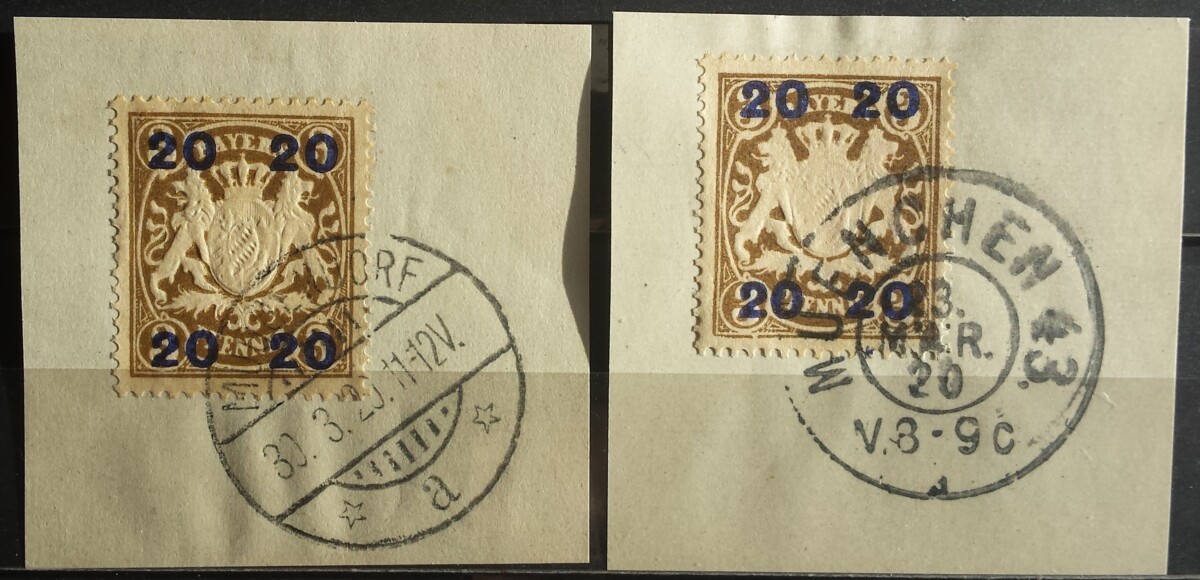 Senoji Vokietija, Bavarijos pašto ženklai MiNr 177 II Used (O)