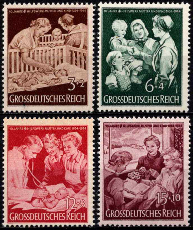 Vokietijos Reichas, pilna serija, MiNr 869-872 MNH**