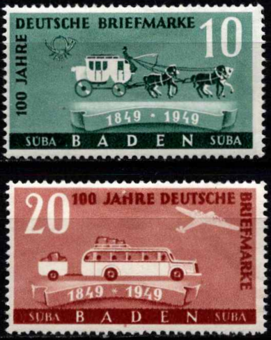 100 m. vokiškiems pašto ženklams