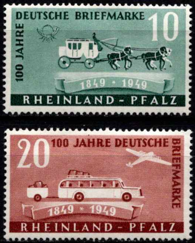 100 m. vokiškiems pašto ženklams