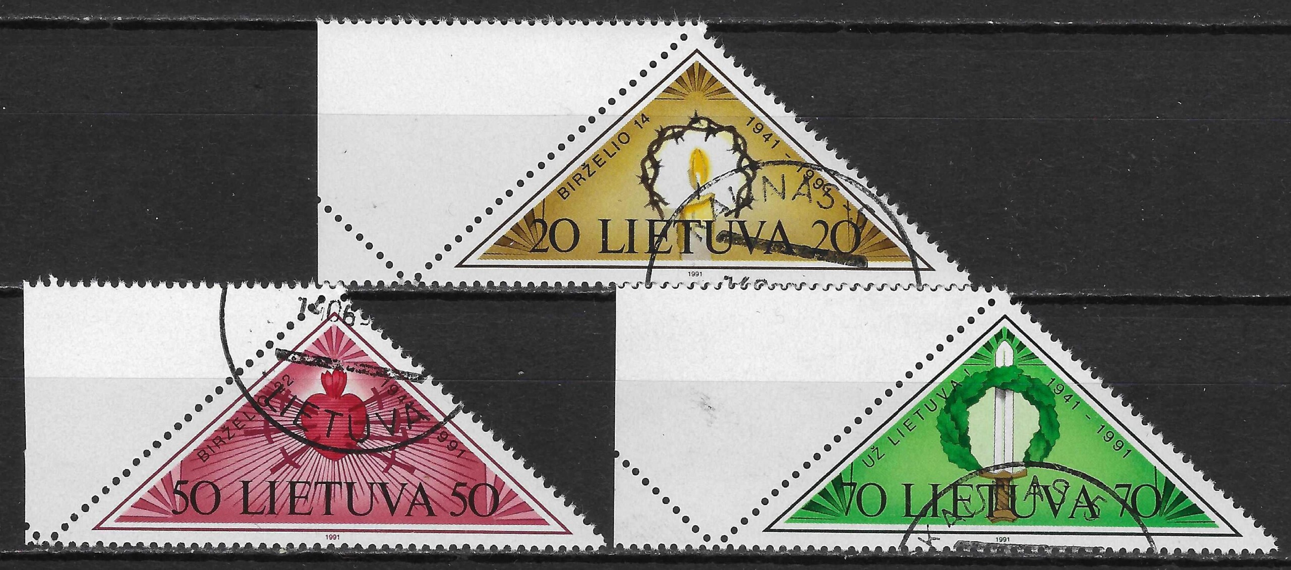 Lietuva, pilna serija MiNr 477-479 Used(O)