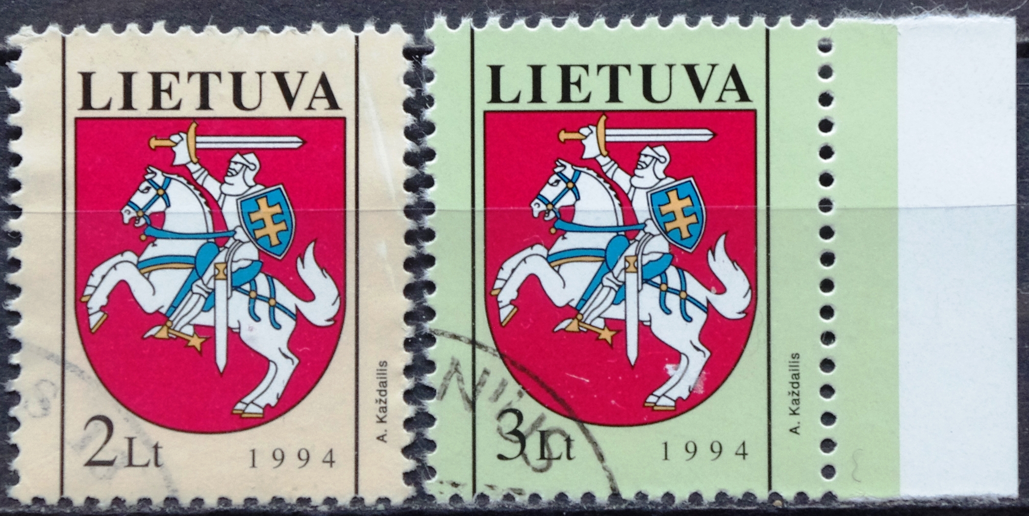 Pašto ženklai, Lietuva, Lietuvos herbas Vytis