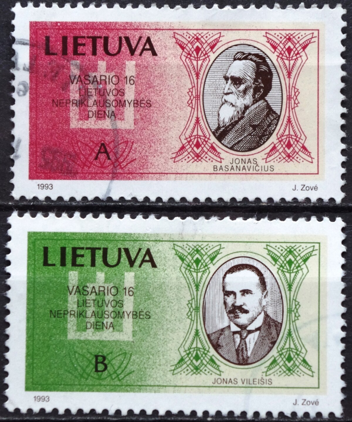 Pašto ženklai, Lietuva, Vasario 16-osios akto signatarai
