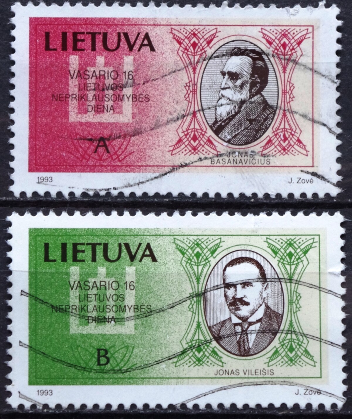 Pašto ženklai, Lietuva, Vasario 16-osios akto signatarai