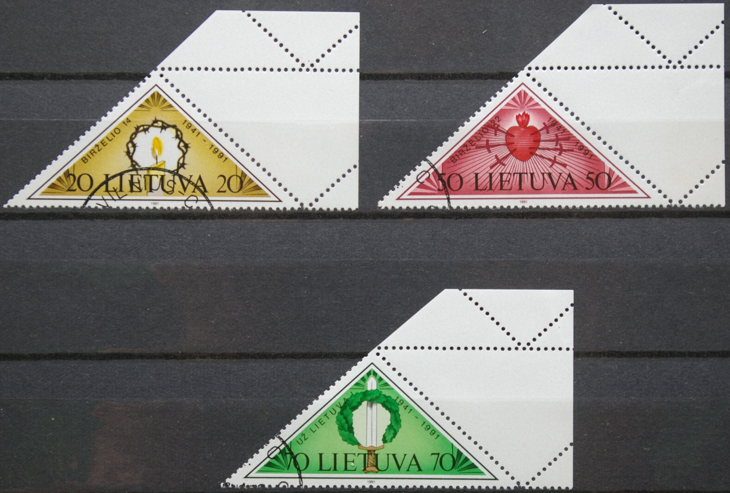 Lietuva, pilna serija MiNr 477-479 Used(O)