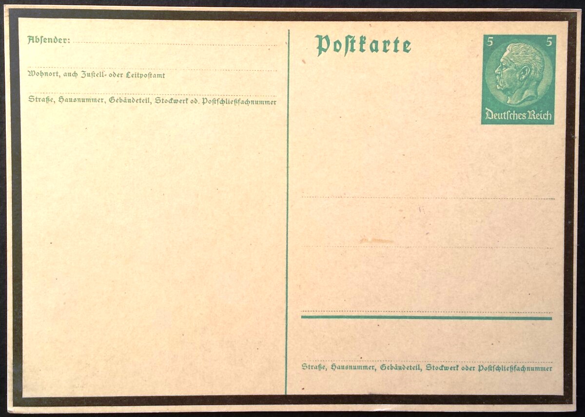 Vokietijos Reichas, 1933 (?) m. atvirlaiškis