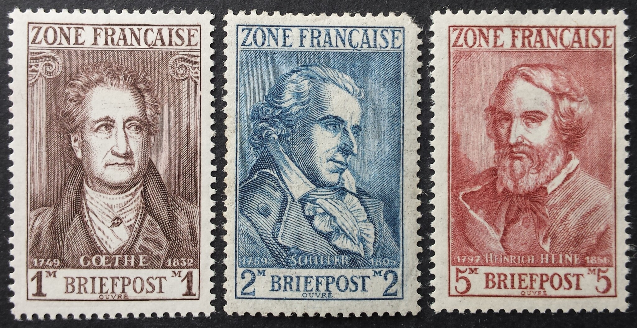 Pokario Vokietija, Prancūzų zona, MiNr 11-13 MLH*/MH*