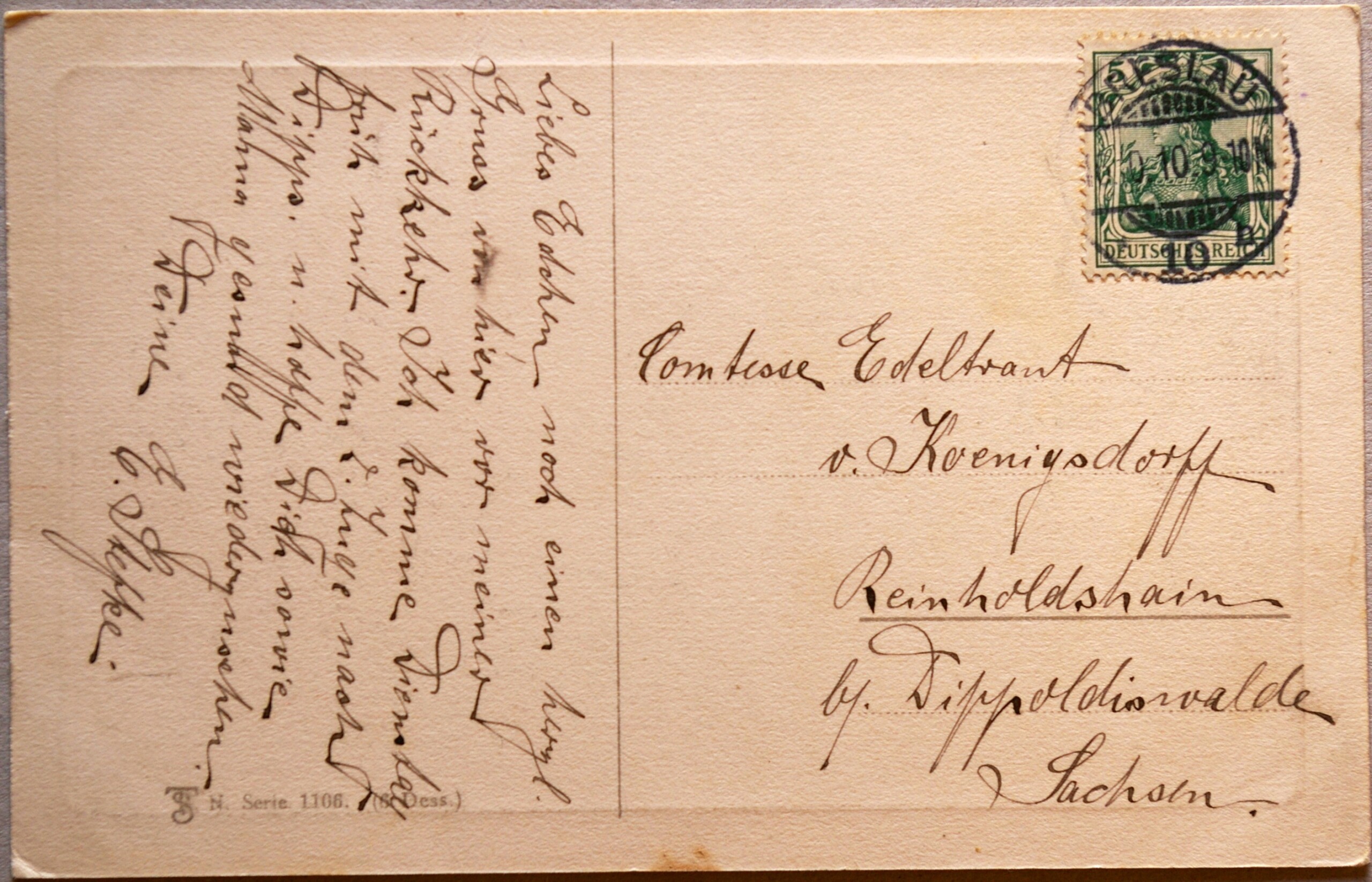 Vokietijos Reichas 1910m atvirlaiškis