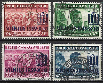 433-436 m2 Tarpukario Lietuva, Perspausdinta Vilniaus atgavimo pašto ženklų laida