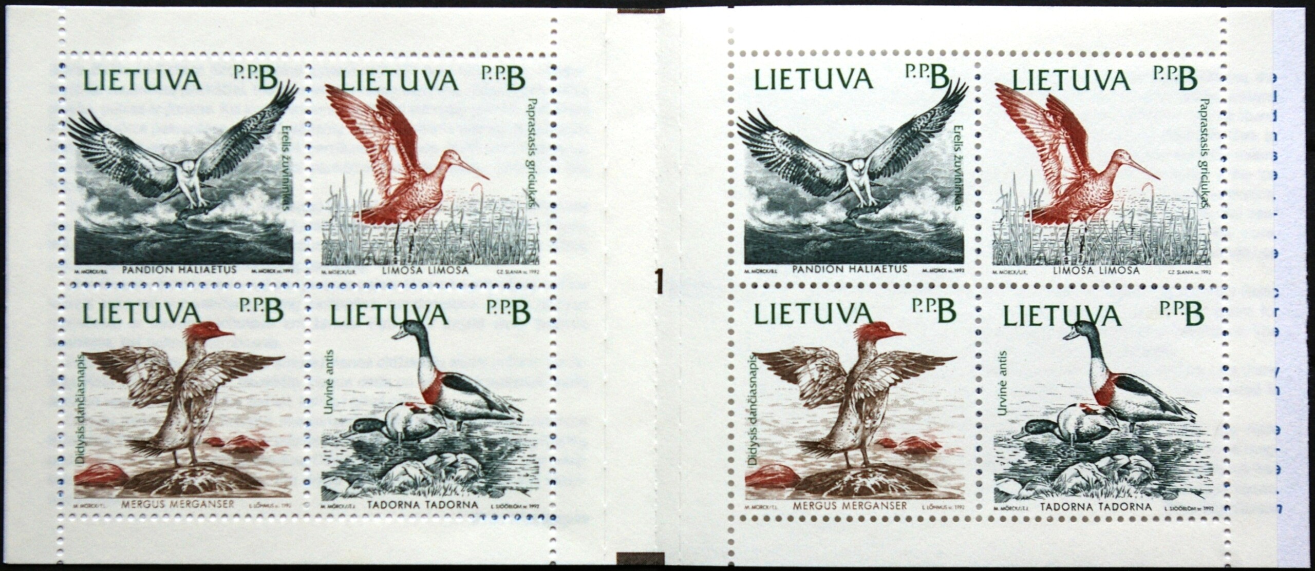 Lietuva, bukletas S1 su dviem serijom MiNr 501-504 MNH** AG