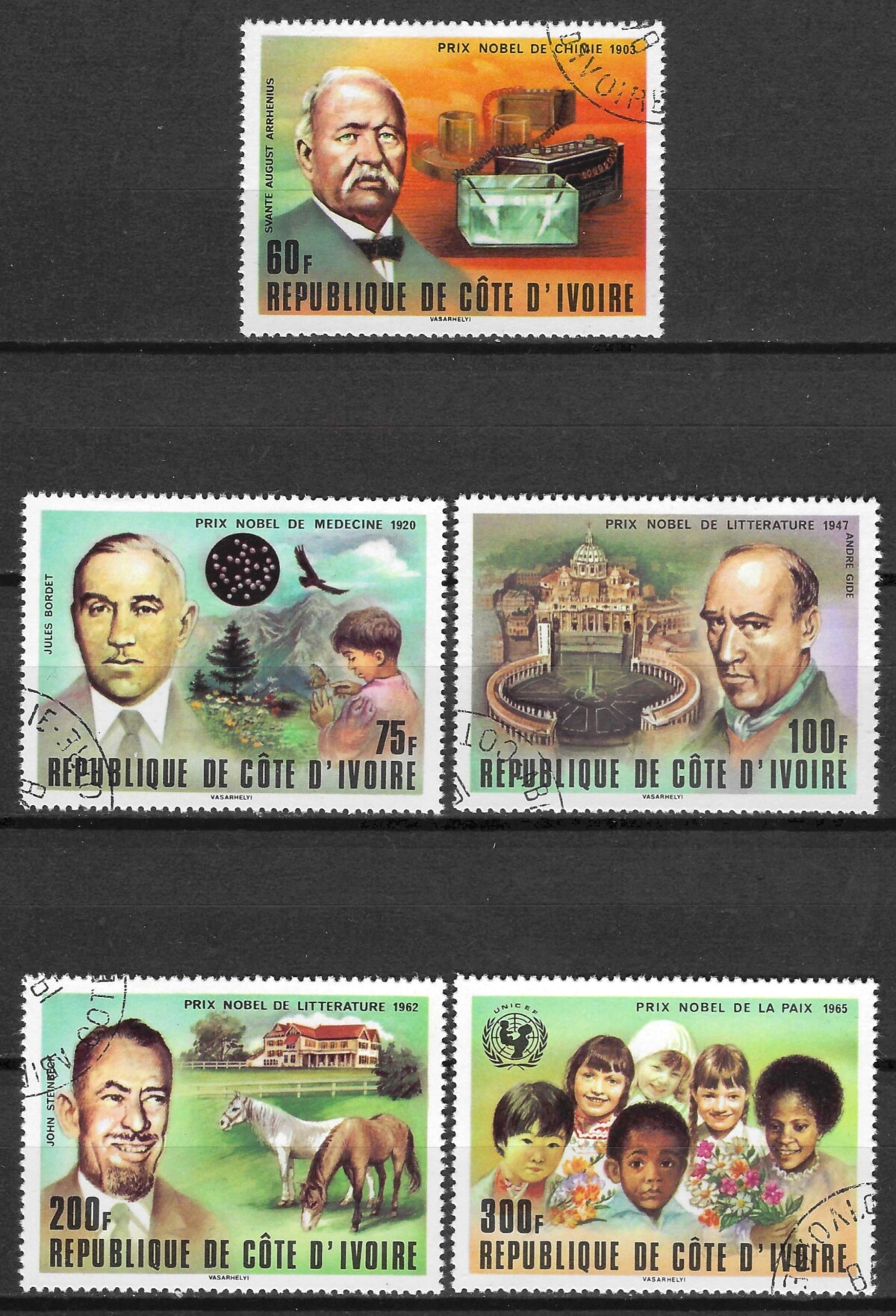 Dramblio Kaulo Krantas, pilna serija MiNr 546-550 Used(O) V