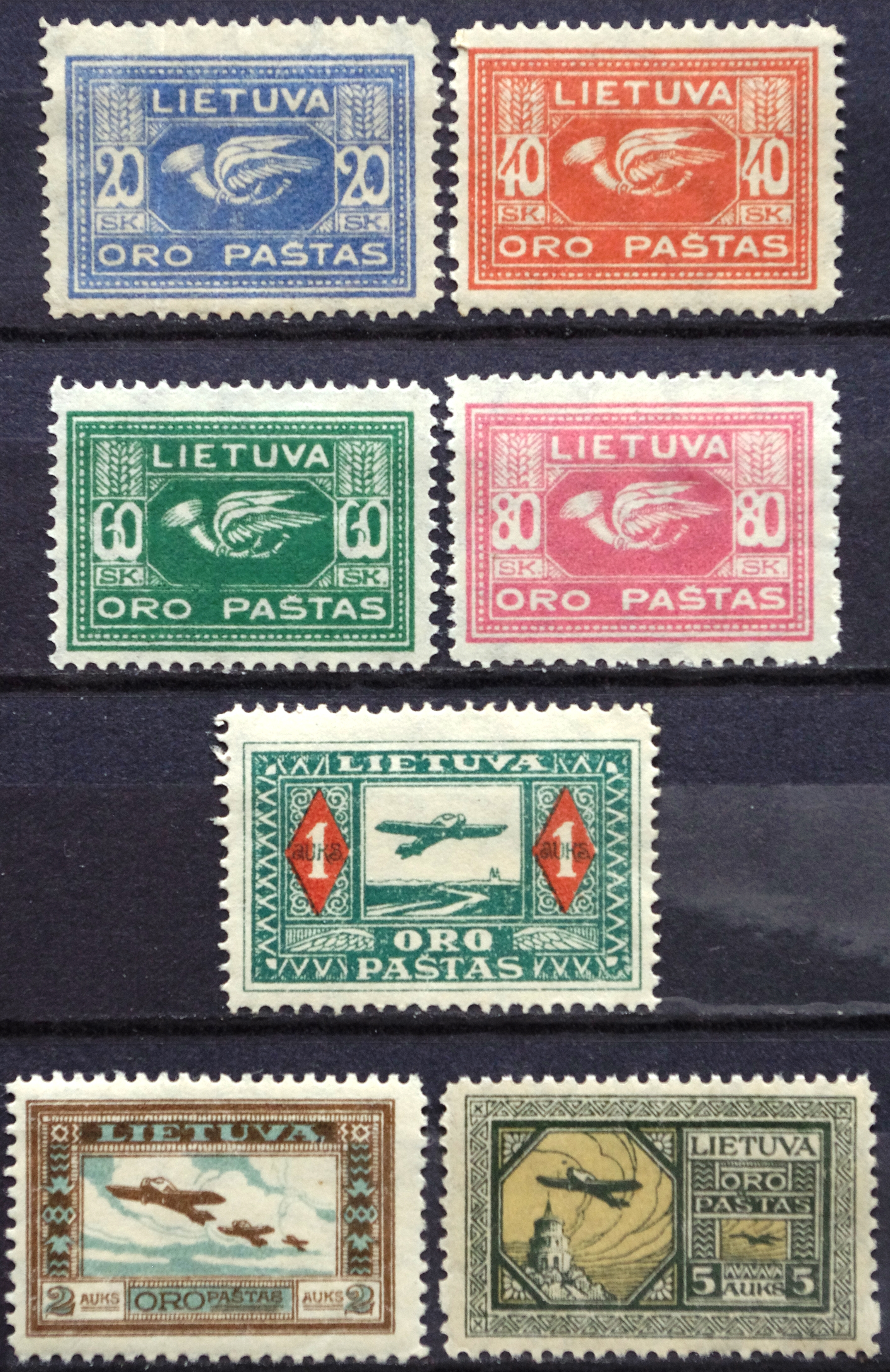 Tarpukario Lietuvos pašto ženklai. Pirmoji oro pašto laida