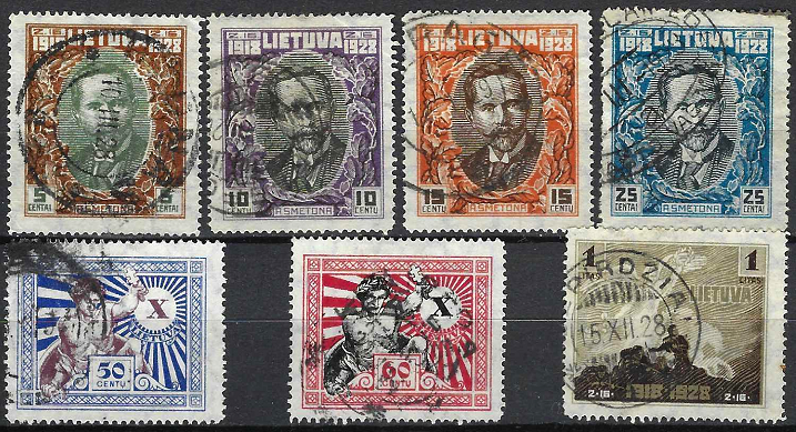 Tarpukario Lietuva, Nepriklausomybės dešimtųjų metinių pašto ženklų laida