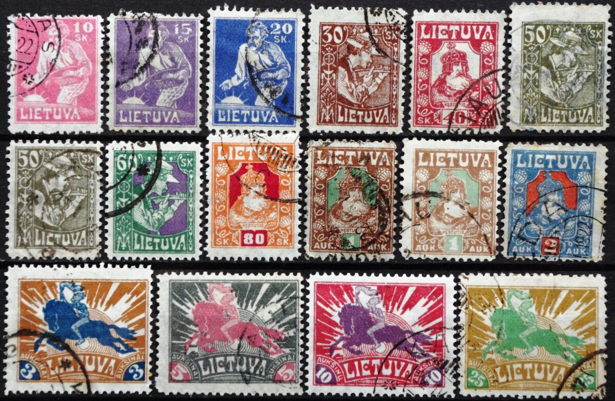 Tarpukario Lietuva, MiNr 87-100 Used(O) V