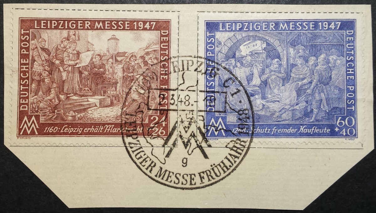 Pokario Vokietija, Sąjungininkų zona, pilna serija, MiNr 941 II B-942 II B Used (O)