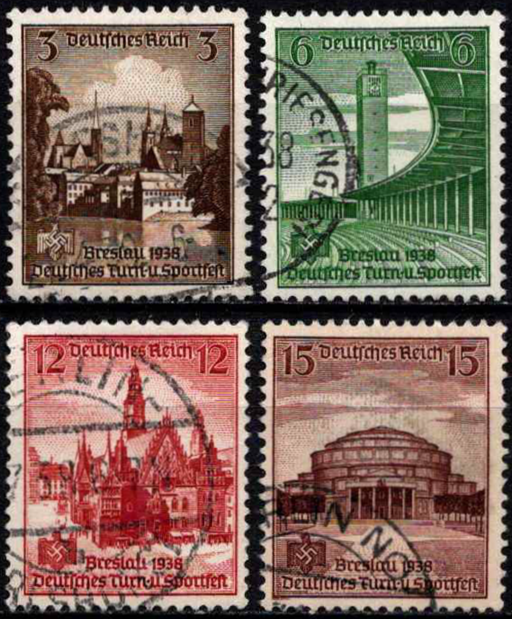 Vokietijos Reichas, pilna serija, MiNr 665-668 Used (O)