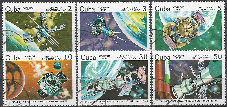 Pašto ženklai, Kuba. Kosmonautikos diena
