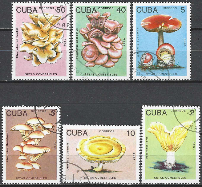 Pašto ženklai, Kuba. Grybai
