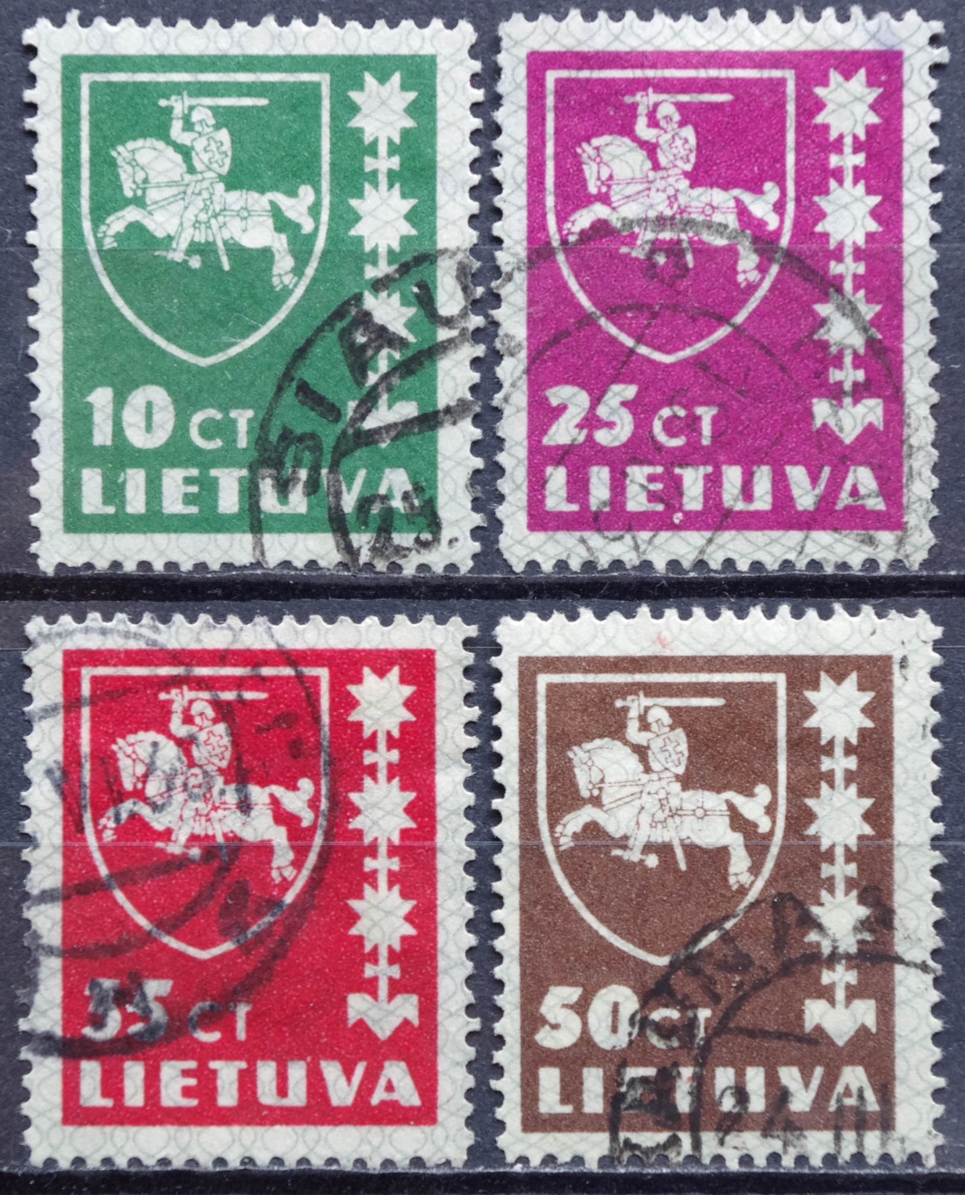 IMGP3316 pašto ženklai, Tarpukario Lietuva. Standartinė pašto ženklų laida. Vyčio herbas I-II