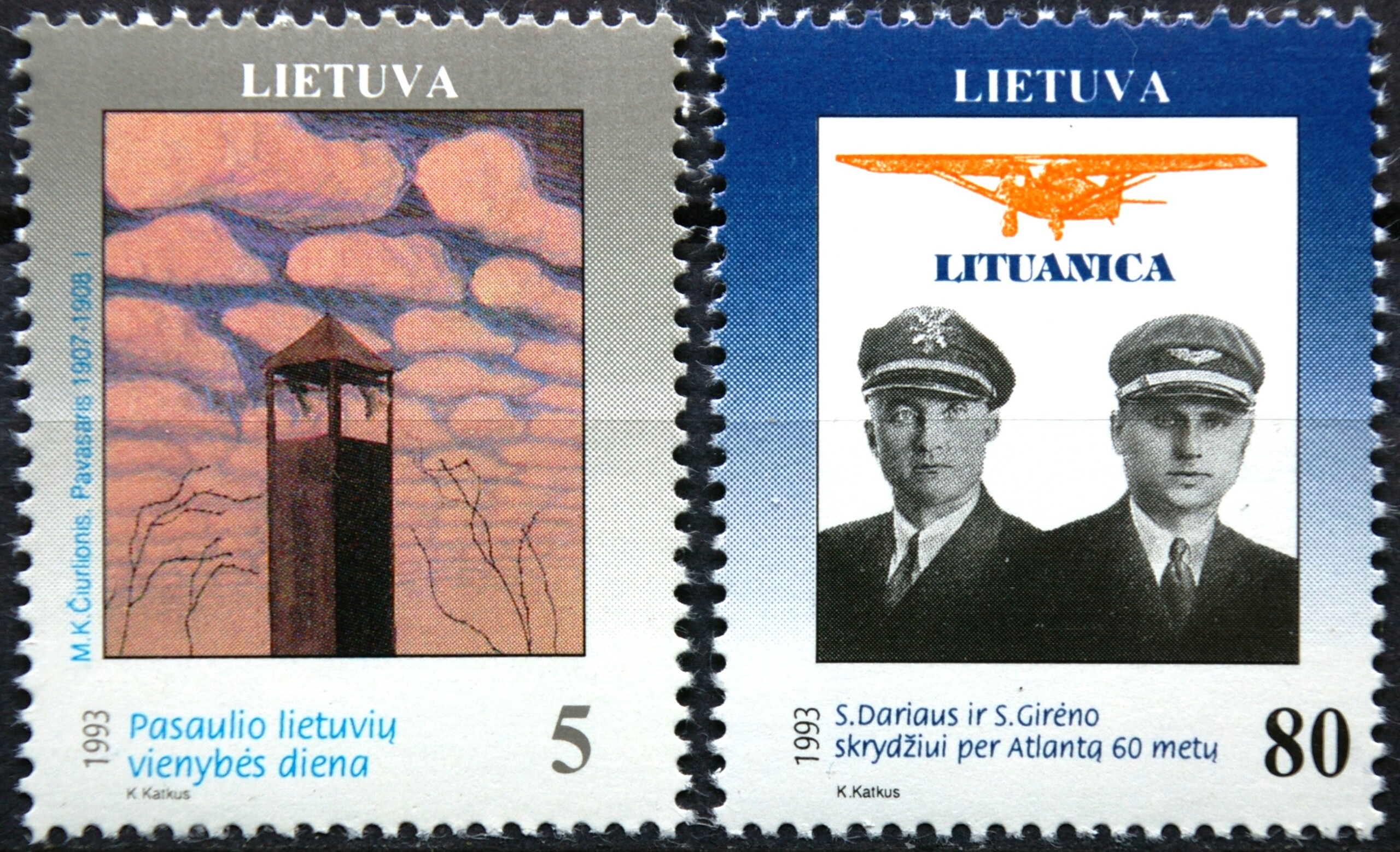 Lietuva, pilna serija, MiNr 529-530 MNH**