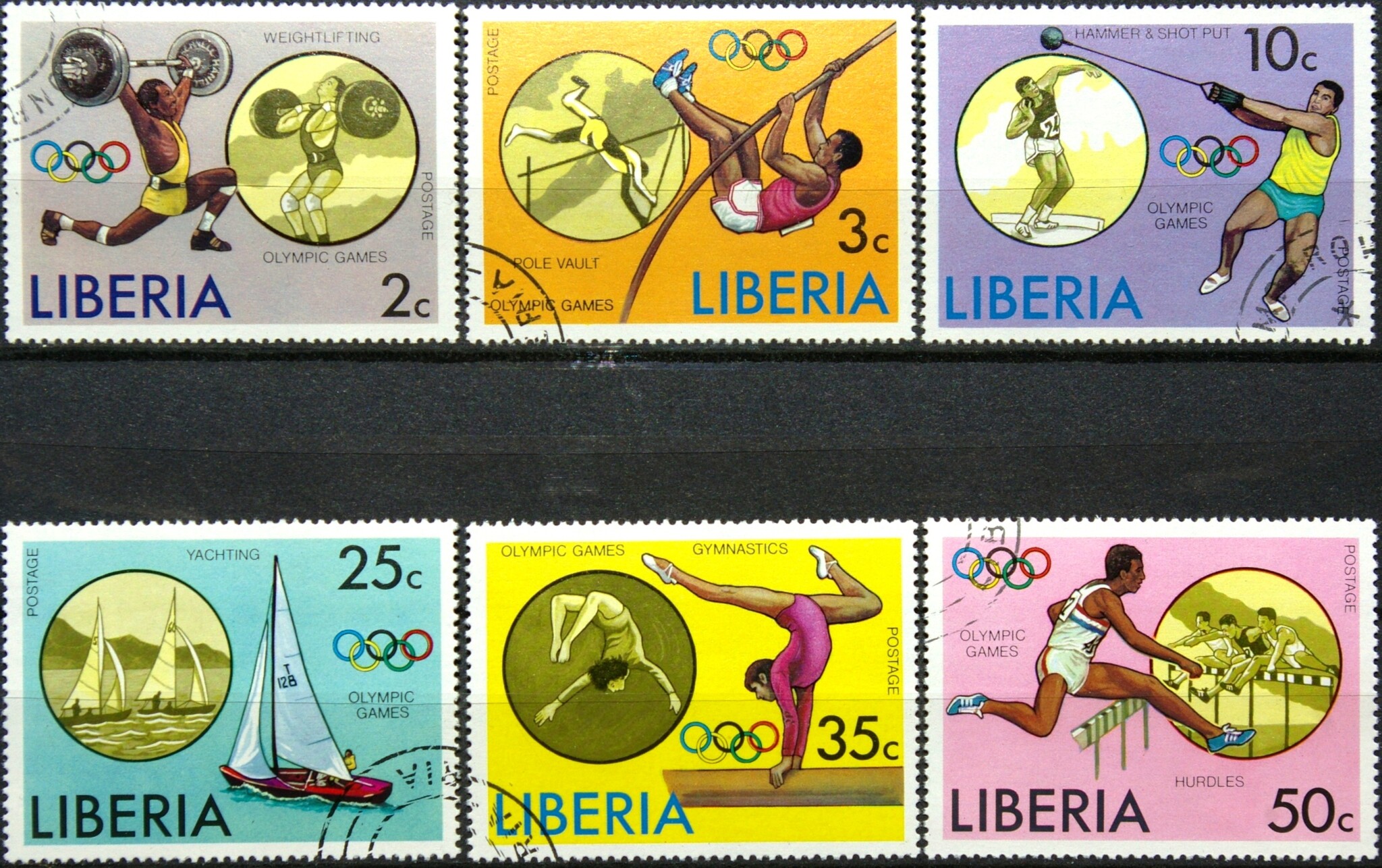Liberija, pilna serija, MiNr 990-995 Used (O)