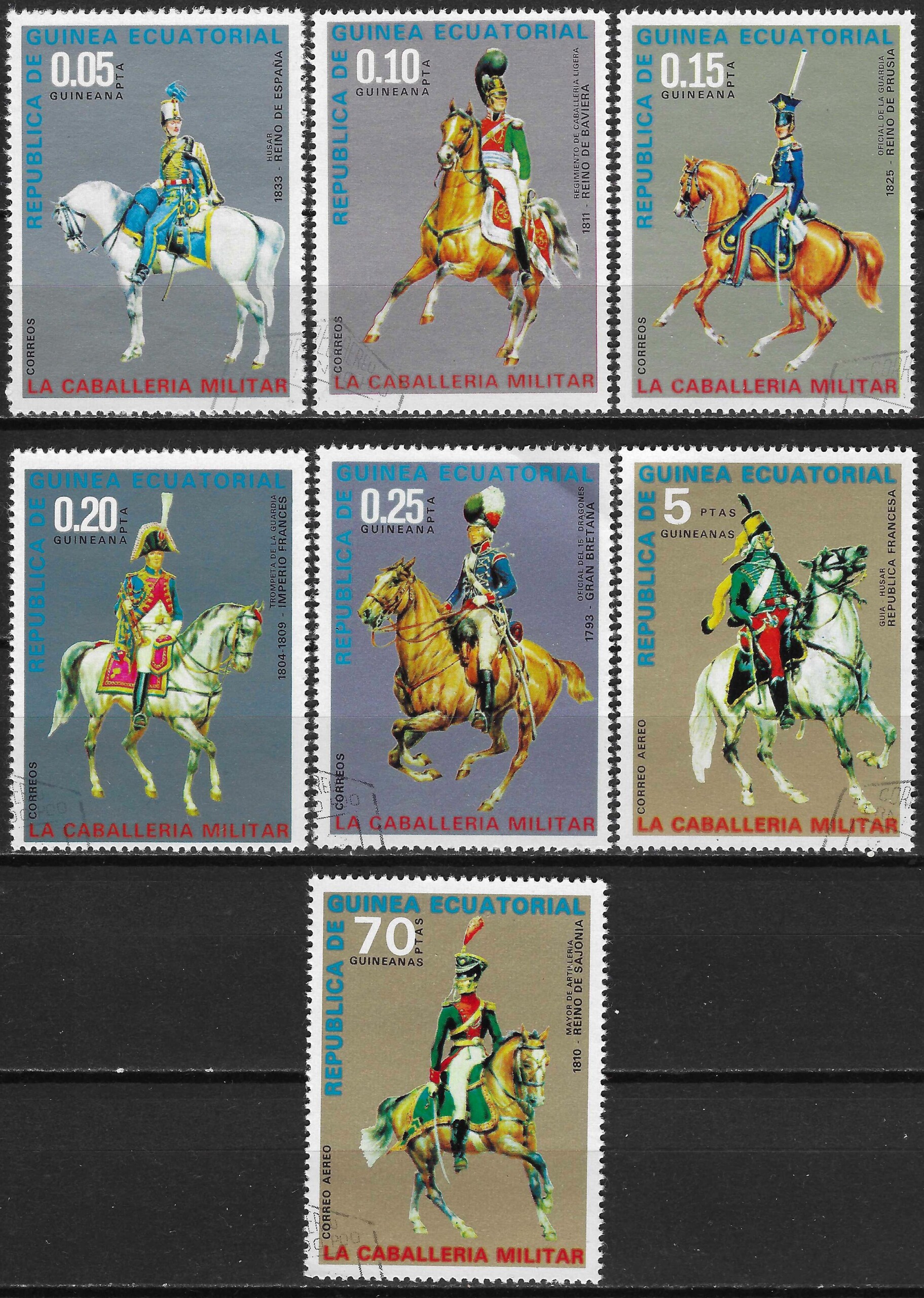 pašto ženklai, Pusiaujo Gvinėja, Kavalerija