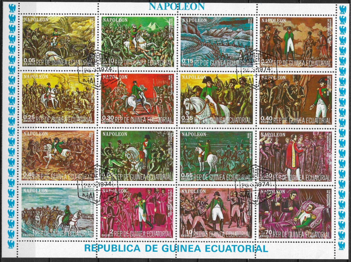 pašto ženklai, Pusiaujo Gvinėja, Napoleonas I