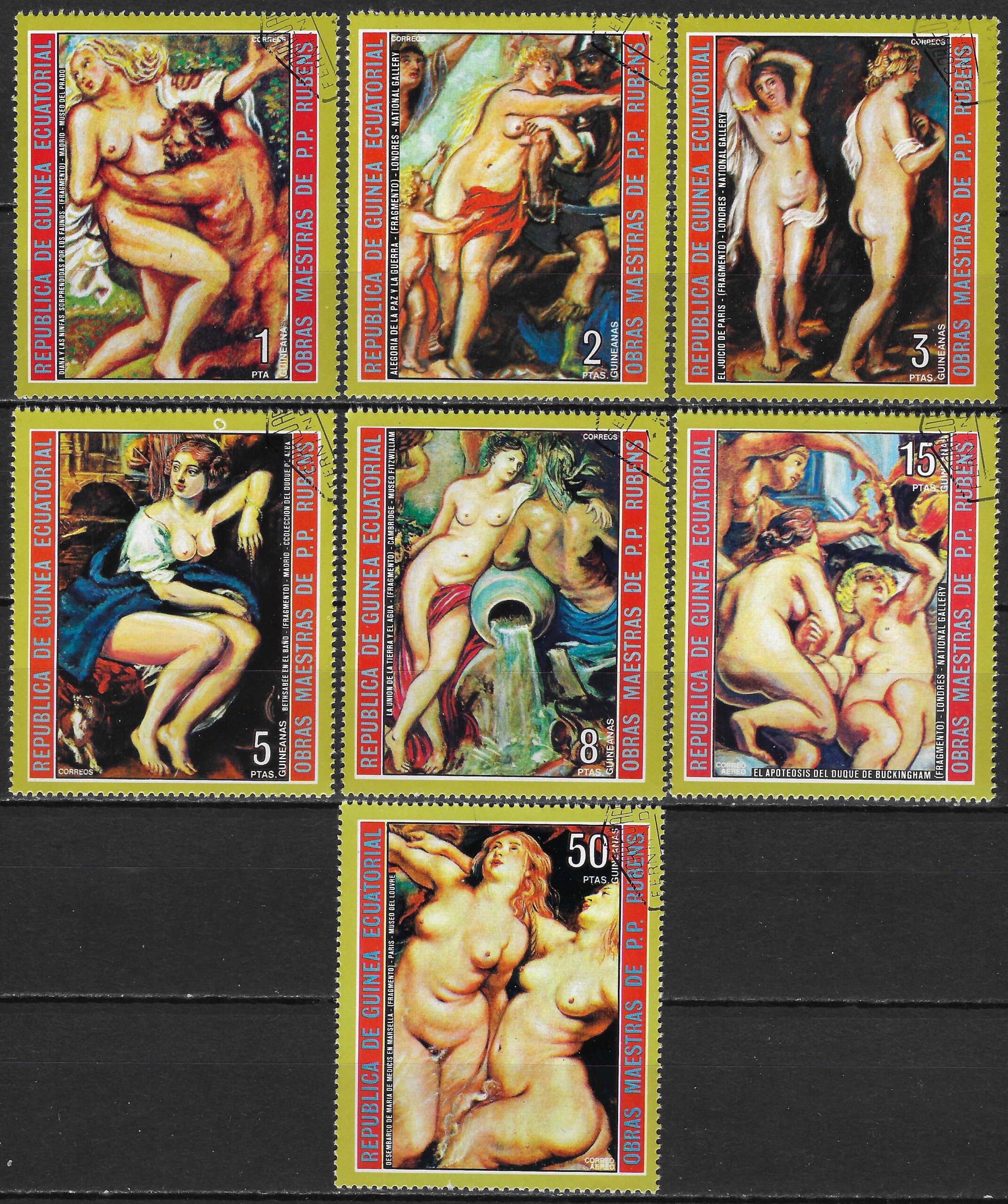 pašto ženklai, Pusiaujo Gvinėja, aktai