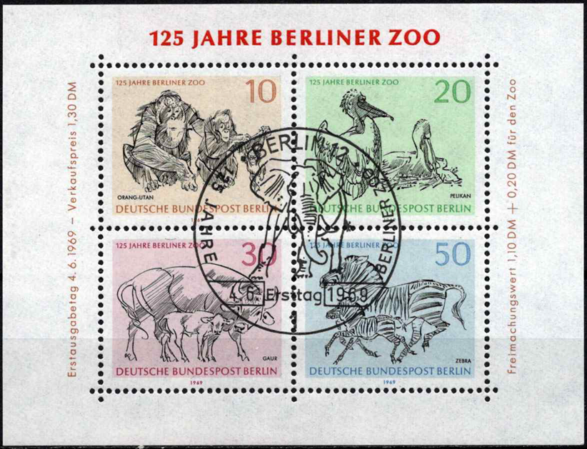 Vokietija, Vakarų Berlynas, blokas Nr. 2, MiNr 4338-4341 Used (O)