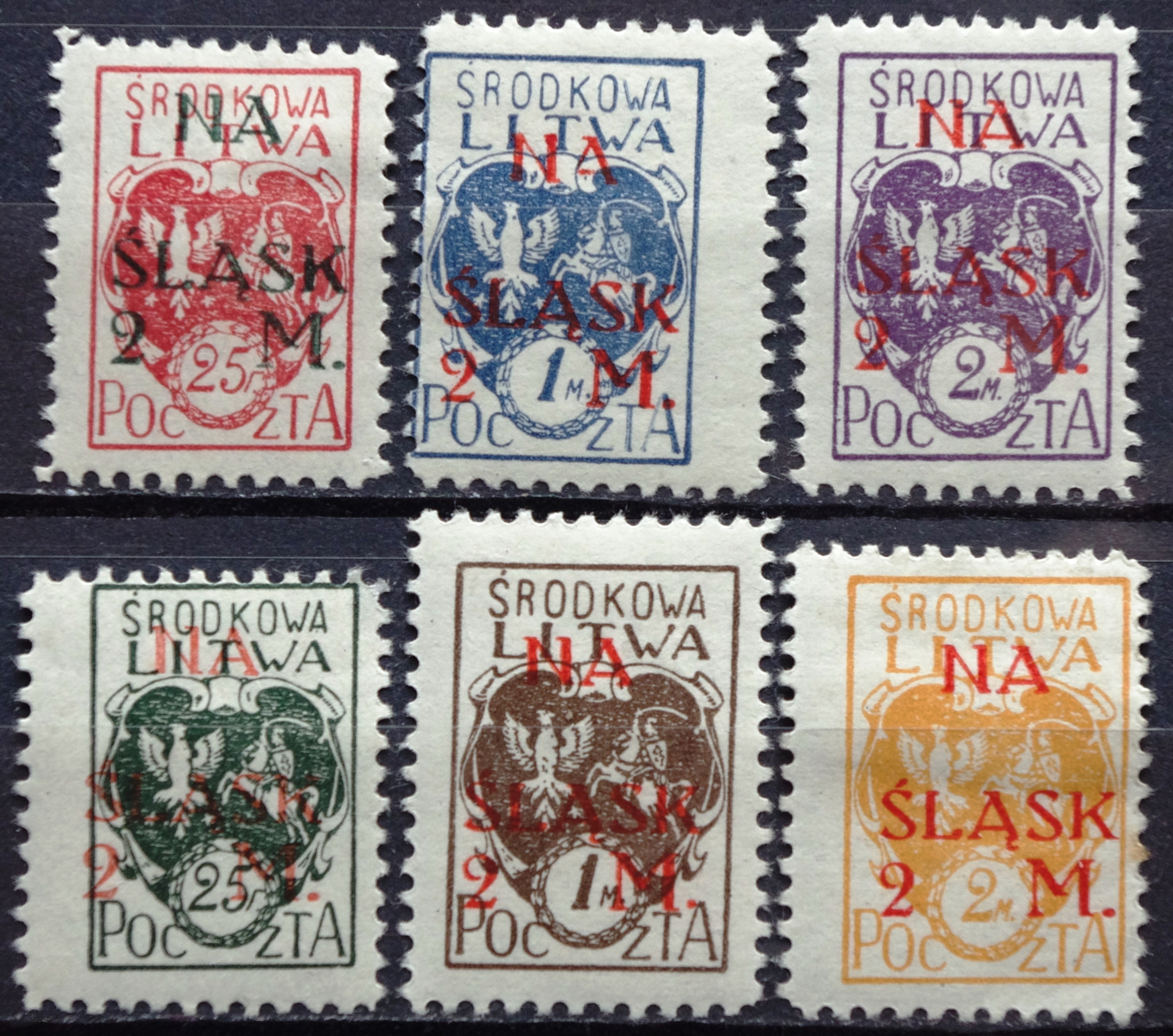 pašto ženklai, Vidurio Lietuva. Vilniaus žymūs architektūriniai objektai