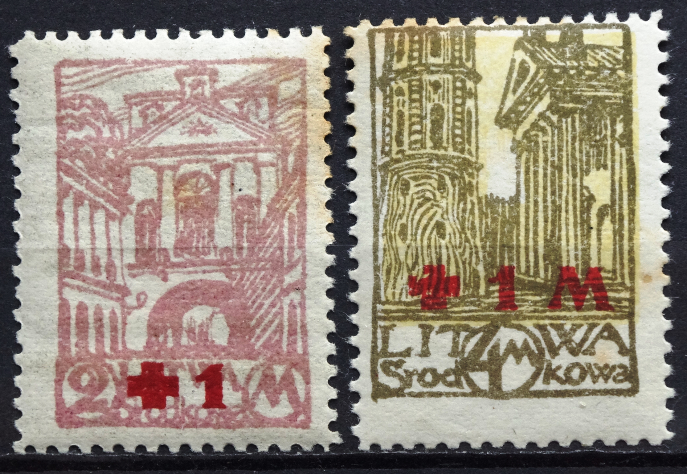 pašto ženklai, Vidurio Lietuva. Lenkijos Raudono Kryžiaus paramos laida