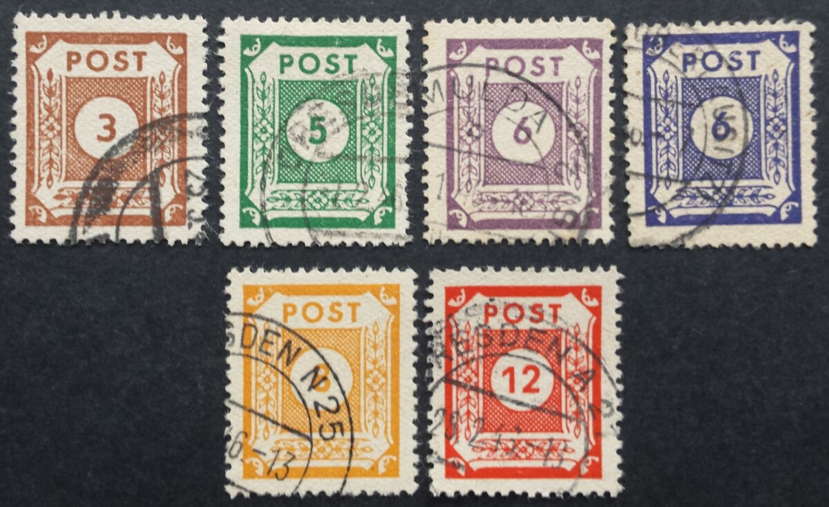 Pokario Vokietija, Sovietų zona, pilna serija MiNr 56-60 Used (O)