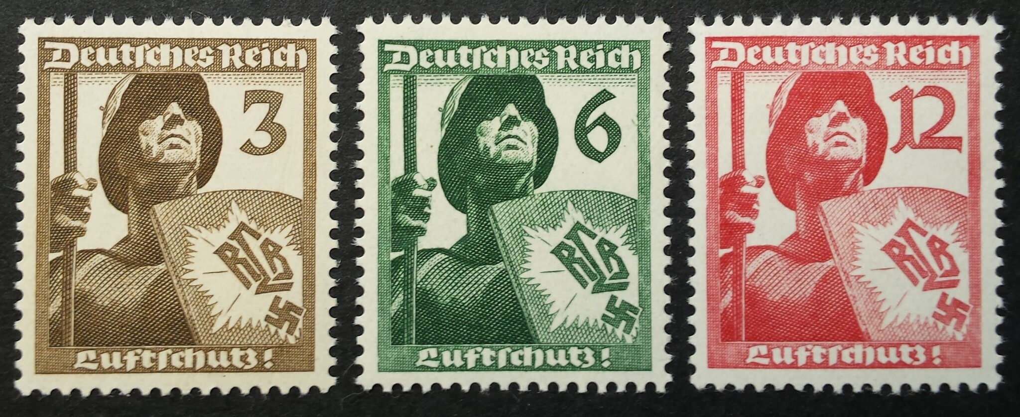 Vokietijos Reichas, pilna serija, MiNr 643-645 MNH**