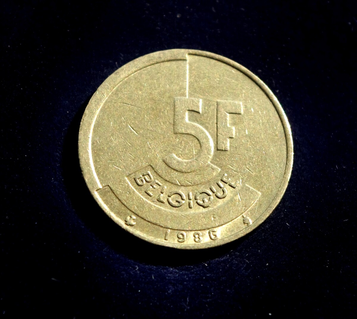 Moneta, 5 frankai, Belgija