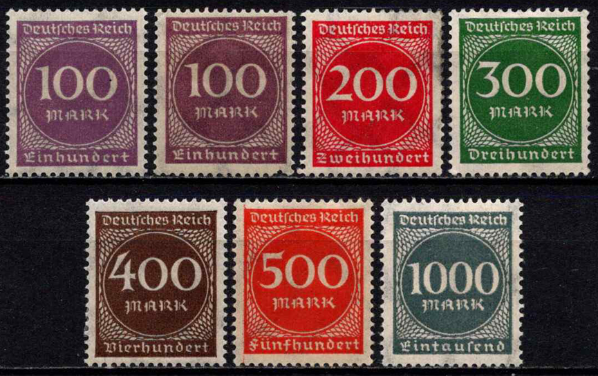 Vokietijos Reichas, pilna serija, MiNr 268-273 MLH*/MH*