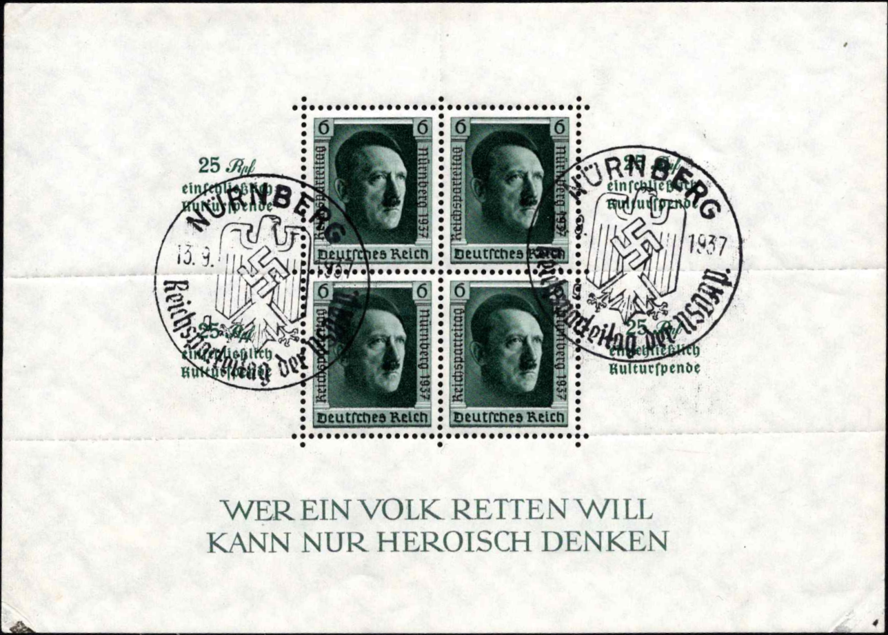 Partijos diena, Niurnbergas. Perspausdintas blokas Nr. 9