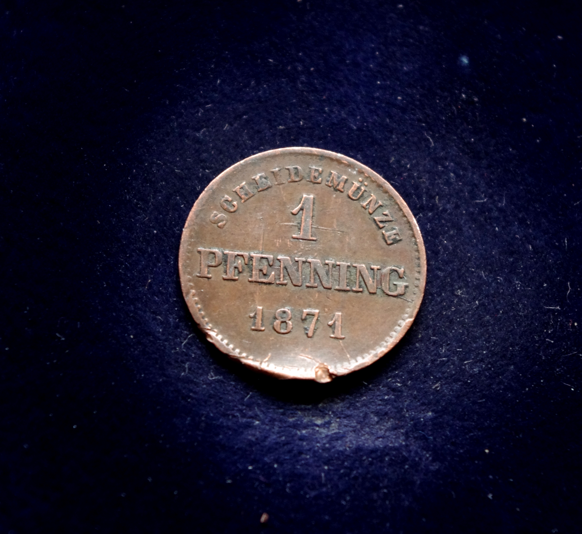 Sena XIX amžiaus, Bavarijos 1 pfenigo moneta