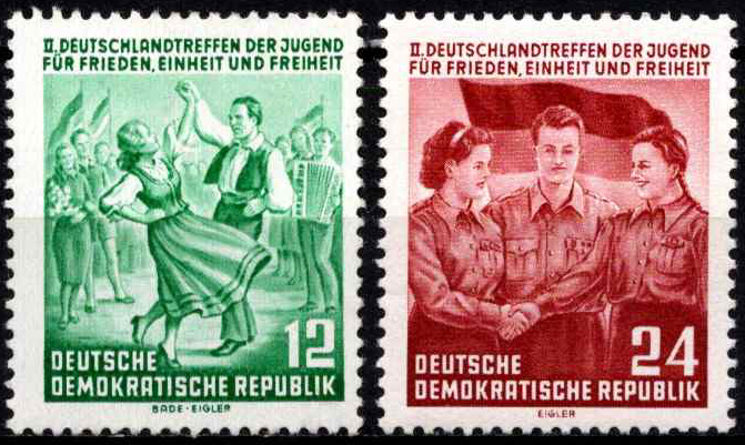 Vokietijos Demokratinė Respublika (VDR), pilna serija, MiNr 428-429 MLH*