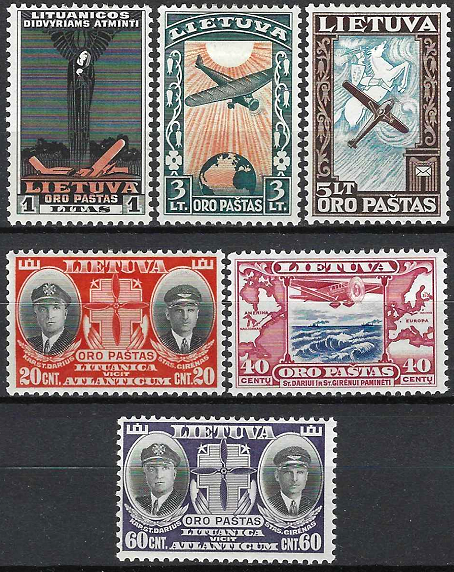 Tarpukario Lietuva, S. Dariaus ir S. Girėno transatlantinio skrydžio pašto ženklų laida