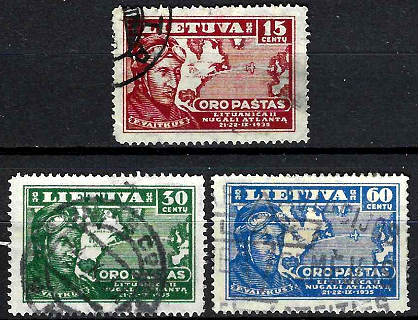 Tarpukario Lietuva, Sėkmingo transatlantinio Felikso Vaitkaus skrydžio pašto ženklų laida