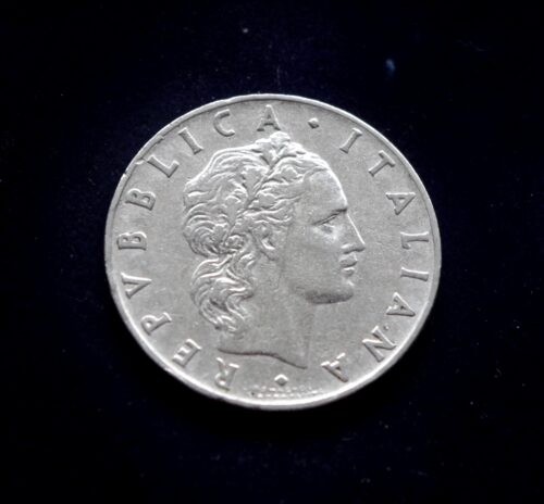 moneta, 50 lirų, Italija