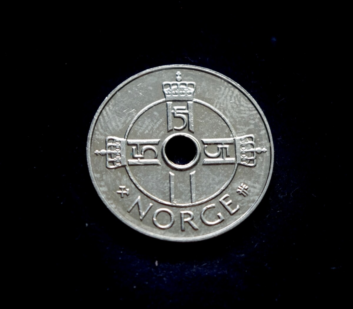 moneta, 1 krona, Norvegija, paukštis