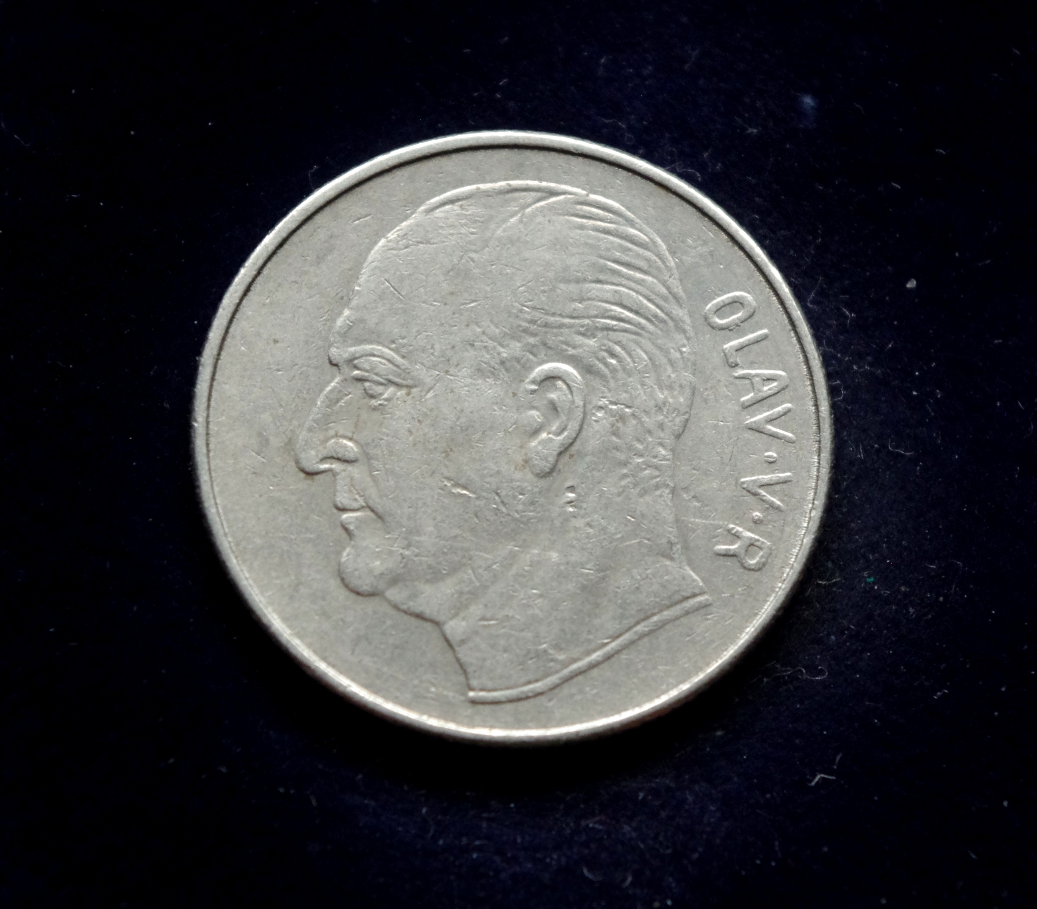 moneta, 1 krona, Norvegija, arklys