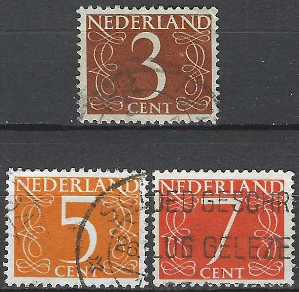 Pašto ženklai, Nyderlandai. Standartinių pašto ženklų laida. Skaičiai