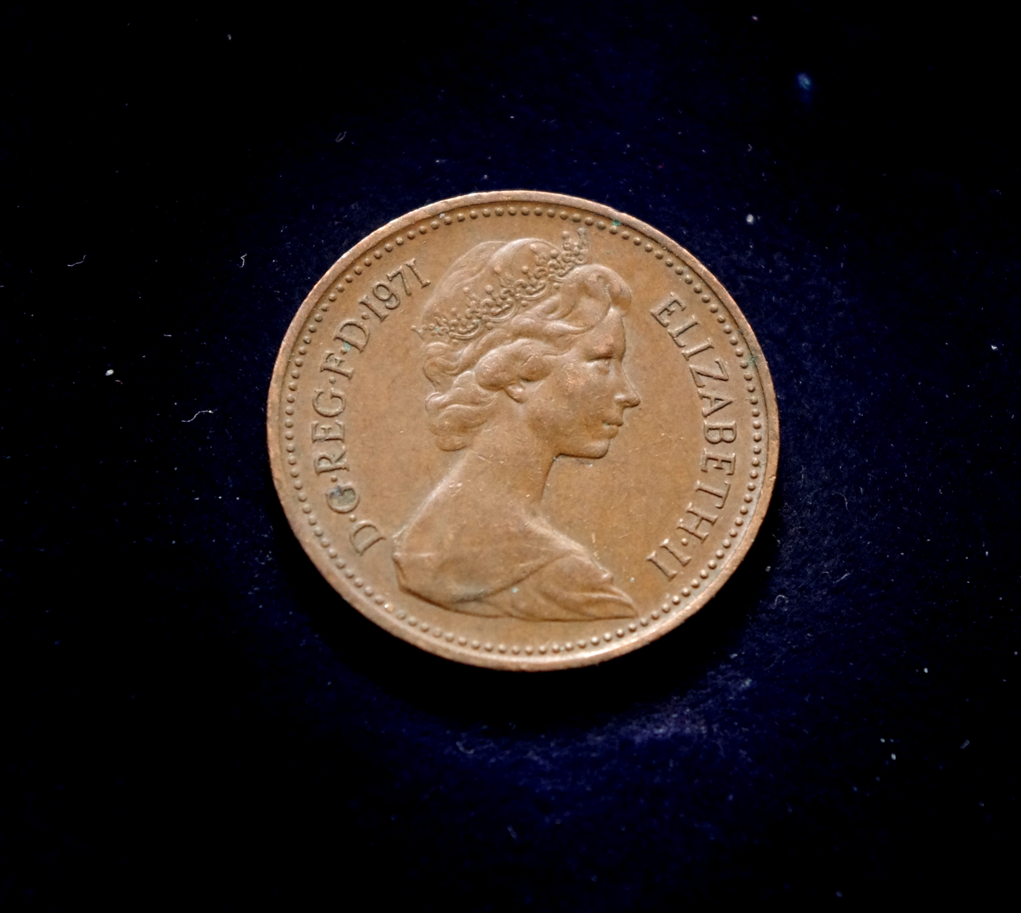 Didžioji Britanija, 1 naujasis pensas 1971m