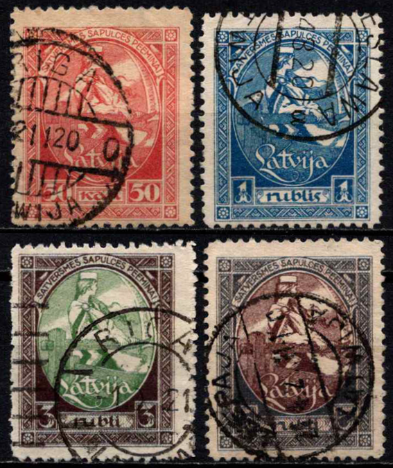Latvija, pilna serija, MiNr 42-45 Used (O) Vx2